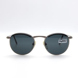 Vintage Sunglasses  Byblos B 596 - S Round metal steampunk glasses Made in Italy New Old Stock