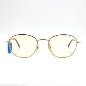 Vintage Eyeglasses Giorgio Armani 169 743 pantos round metal frame Made in Italy New Old Stock
