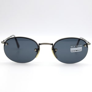 Vintage Sunglasses Emporio Armani 043 S 915 Oval Steampunk Made in Italy New Old Stock