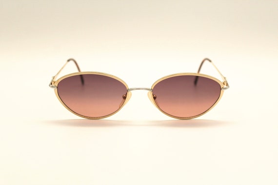 Vintage Sunglasses Escada E002 B47 Oval steampunk… - image 2
