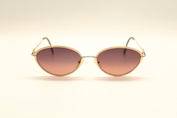 Vintage Sunglasses Escada E002 B47 Oval steampunk… - image 2