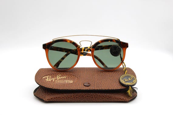 Vintage Sunglasses Ray Ban Gatsby Style 4 W1520 Round Metal With