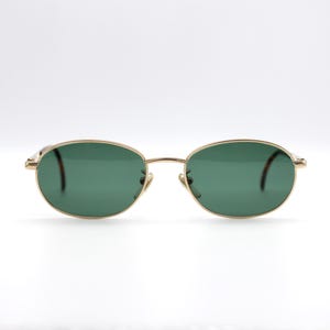 Vintage Sunglasses Gianni Versace MOD.H60 COL.030 ovale Steampunk style Made in Italy New Old Stock