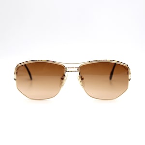 Vintage Tiffany T50 C 1 Aviator Caravan Sonnenbrille 23 KT vergoldet, Made in Italy NOS