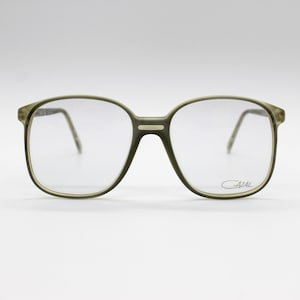 Vintage Eyewear frame Cazal 615 authentic and rare square clear frame Hip Hop Style with original lenses Made in Germany New Old Stock