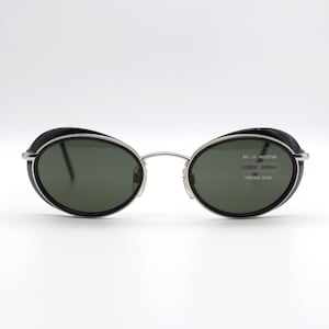 Vintage Sunglasses  Giorgio Armani 666 716 Oval Steampunk, Made in Italy New Old Stock