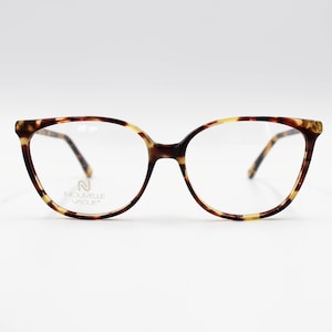 Vintage eyeglasses Nouvelle Vague Natashia Cat eye Square Mask, wiht original demo lenses Made in Italy New Old Stock