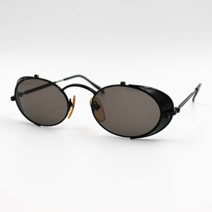 Vintage Sunglasses Jean Paul Gaultier 56-1175 authentic and rare oval round metal frames wiht original lenses Made in Japan New Old Stock