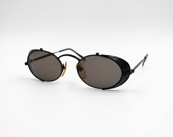 Vintage Sunglasses Jean Paul Gaultier 56-1175 authentic and rare oval round metal frames wiht original lenses Made in Japan New Old Stock