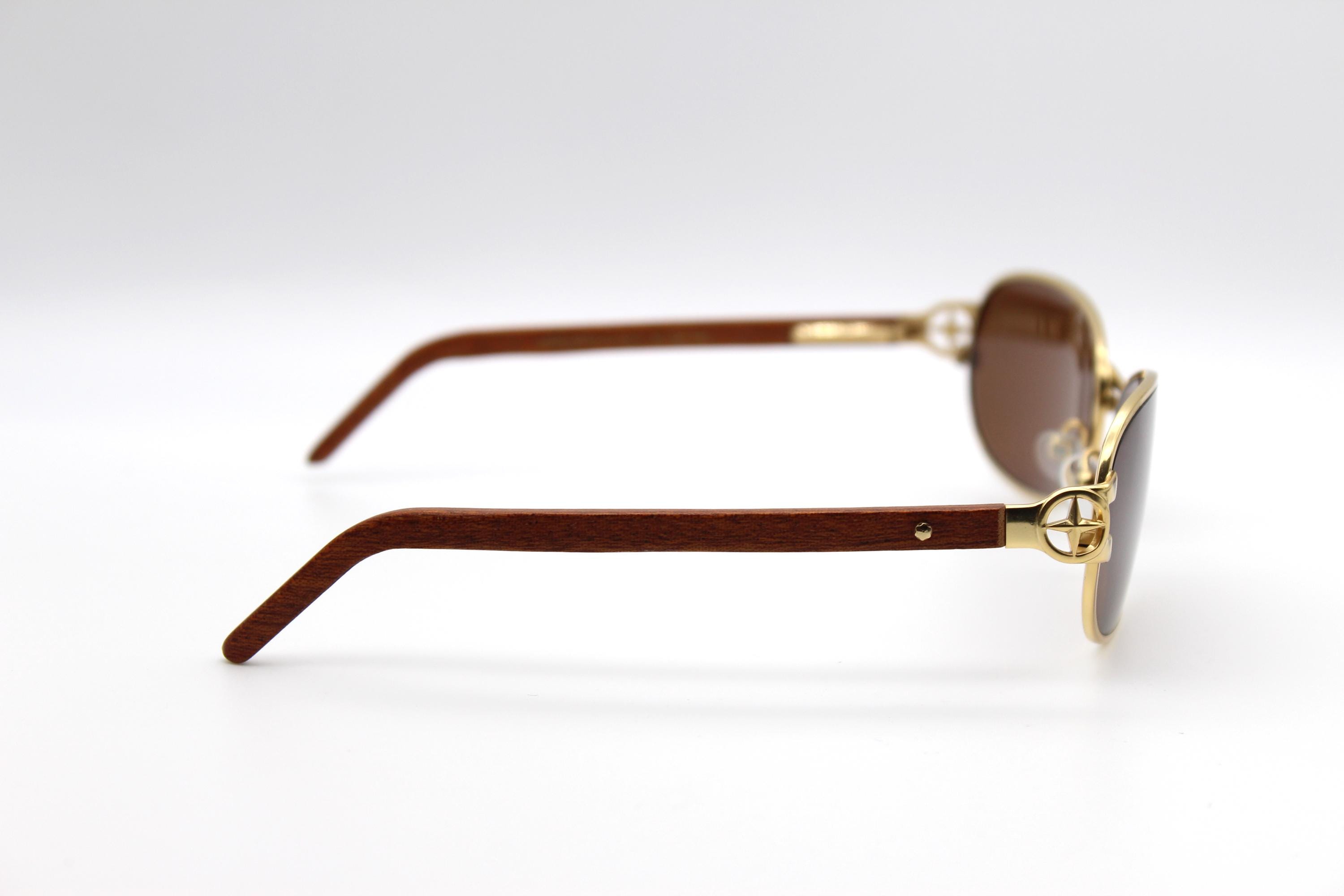 PORTA Romana  mod. 102 Porta Romana 35 Gold & Wood Vintage Luxury Italy Eyeglasses  main image 2