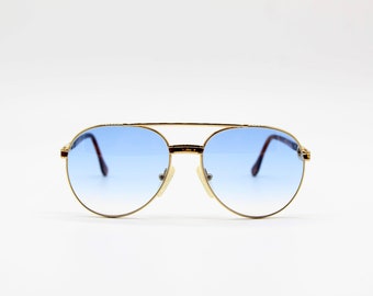 Vintage Sunglasses Derapage D2 C06 Aviator Cartier Style authentic and rare sunglasses Made in Italy, NEW OLD STOCK Organic Lenses