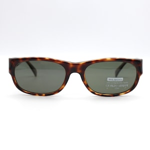 Vintage Sunglasses Giorgio Armani 845 063 Large Polarized Y2K Made in Italy New Old Stock