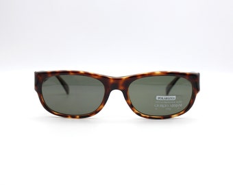 vintage Giorgio Armani 845 063 Grandes lunettes de soleil polarisées Wayfarer Y2K, Made in Italy NOS