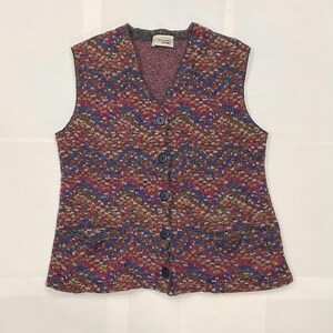 Missoni Sport Vintage Knitwear Gilet, Made in Italy Knitted Multicolor