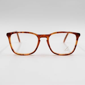 Vintage Eyewear frame Lozza Ken authentic and rare square hand made glasses wiht demo lenses Made in ItalyNew Old Stock