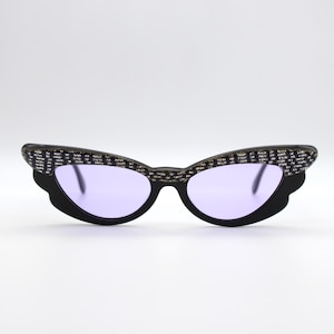 Vintage Sunglasses Nouvelle Vague S.81 DONNA 48 Cat Eye  Butterfly Limited edition Made in Italy NOS