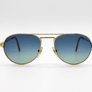 Vintage Sunglasses Gianni Versace V 05 Aviator Gold Metal Made in Italy New Old Stock Medusa