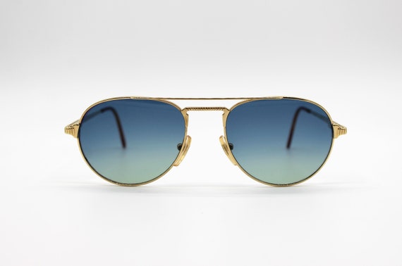 Vintage Sunglasses Gianni Versace V 05 Aviator Go… - image 1