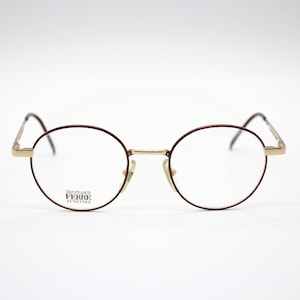 Vintage Eyewear  Gianfranco Ferrè GFF 231 authentic and rare pantos round metal frame wiht demo lenses Made in Italy New Old Stock