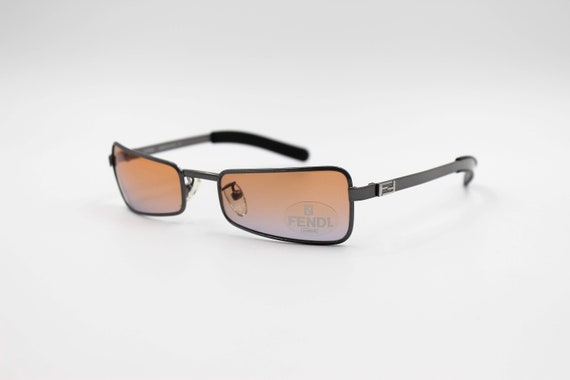Vintage Sunglasses Fendi SL 7234 Steampunk Square Round Metal