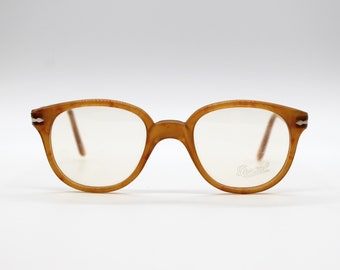 Vintage Eyeglasses Persol Ratti 69102 Meflecto Square Yellow Frame - Made in Italy New Old Stock - including Persol case