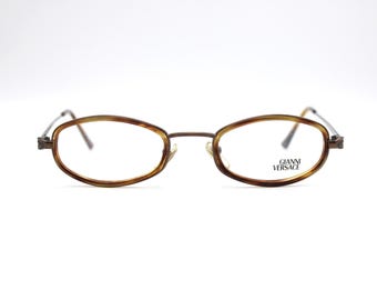 Occhiale da vista Vintage Gianni Versace H26 COL.53M Steampunk, Made in Italy