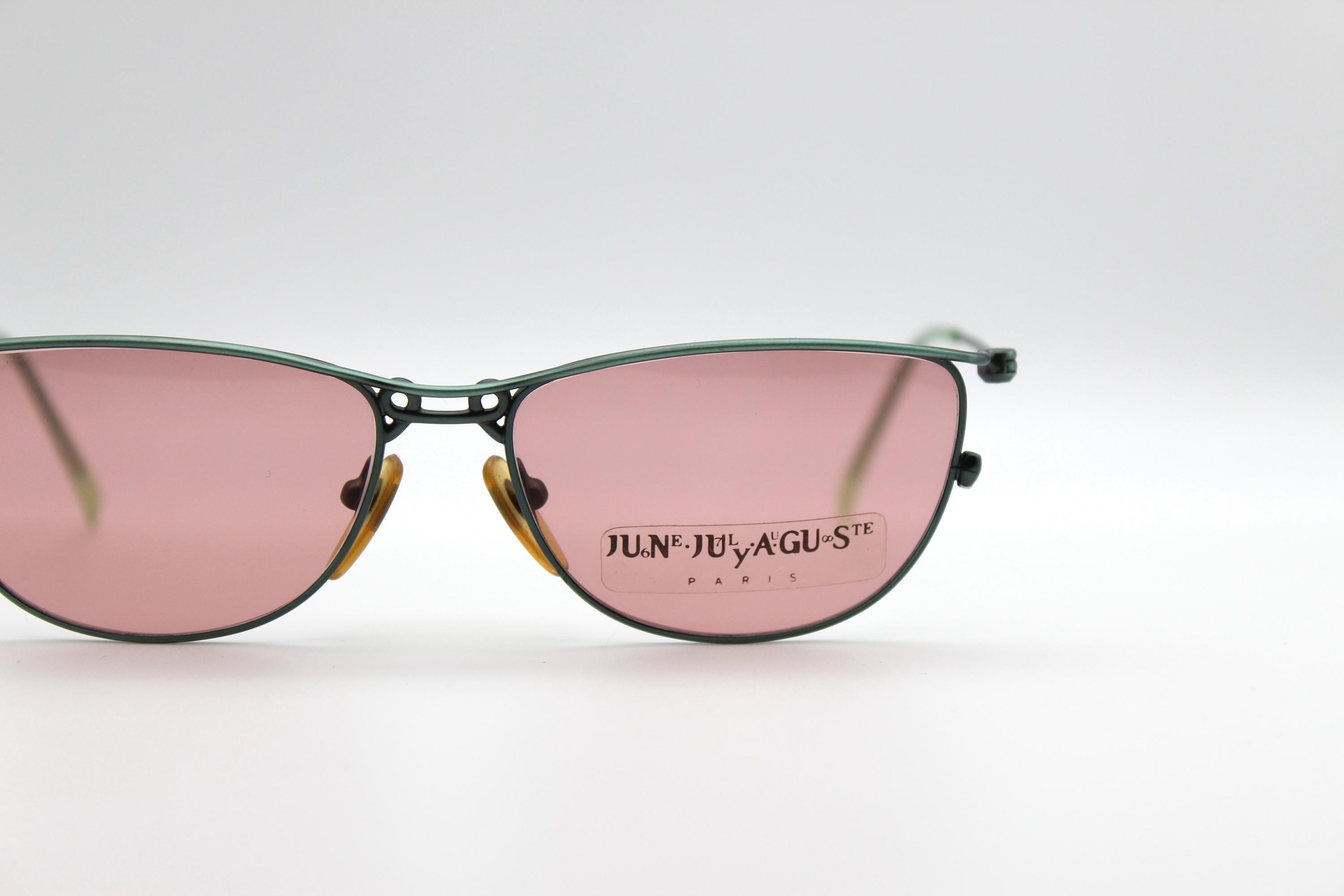 Vintage Sunglasses June July Auguste 20-3601 Cat Eye Metal