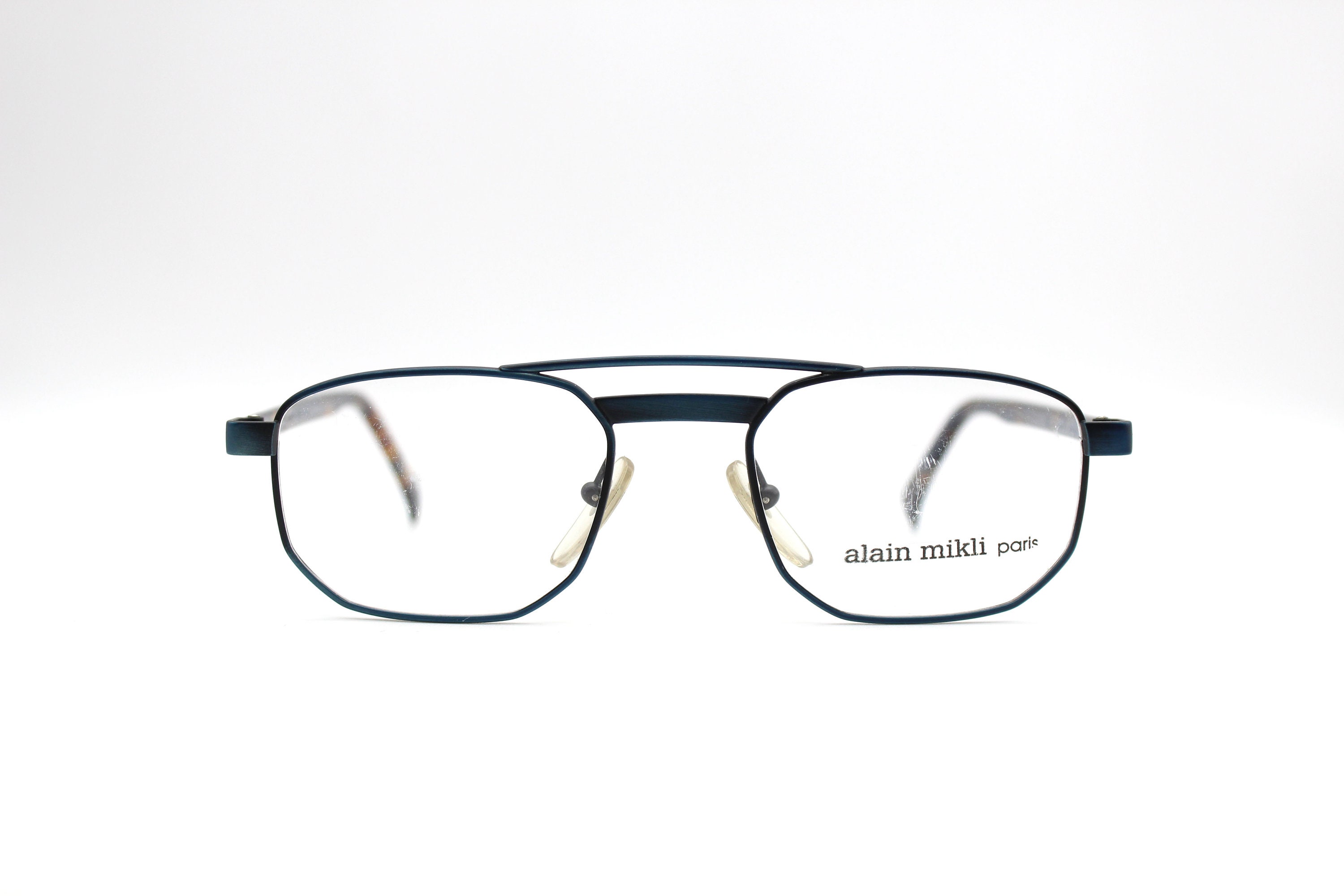 Vintage Eyewear Alain Mikli 1131 Col 3001 Steampunk Aviator Metal
