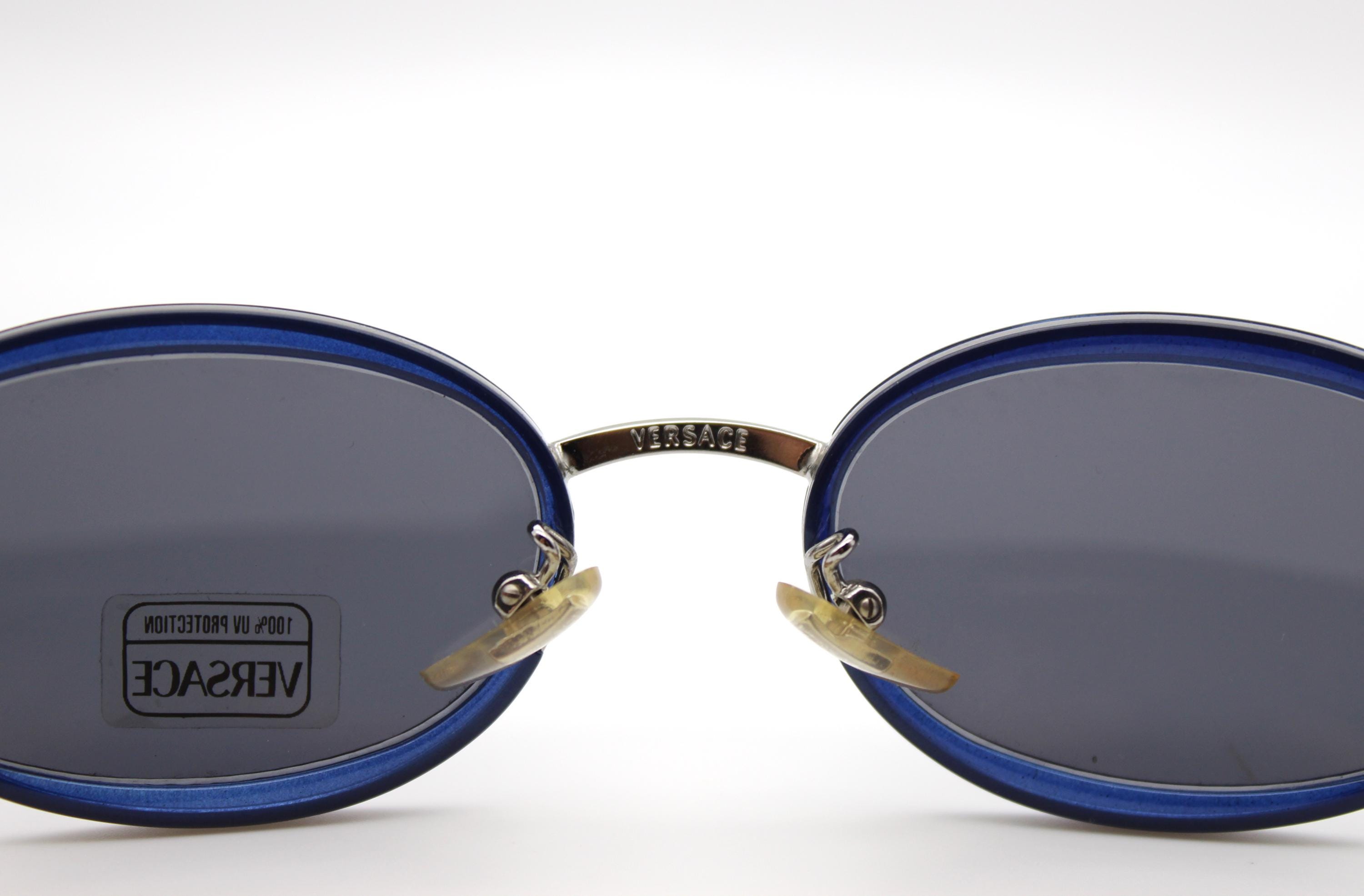 Vintage Sunglasses Gianni Versace Mod. X14 COL A35 Ovale Steampunk
