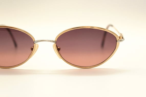 Vintage Sunglasses Escada E002 B47 Oval steampunk… - image 10