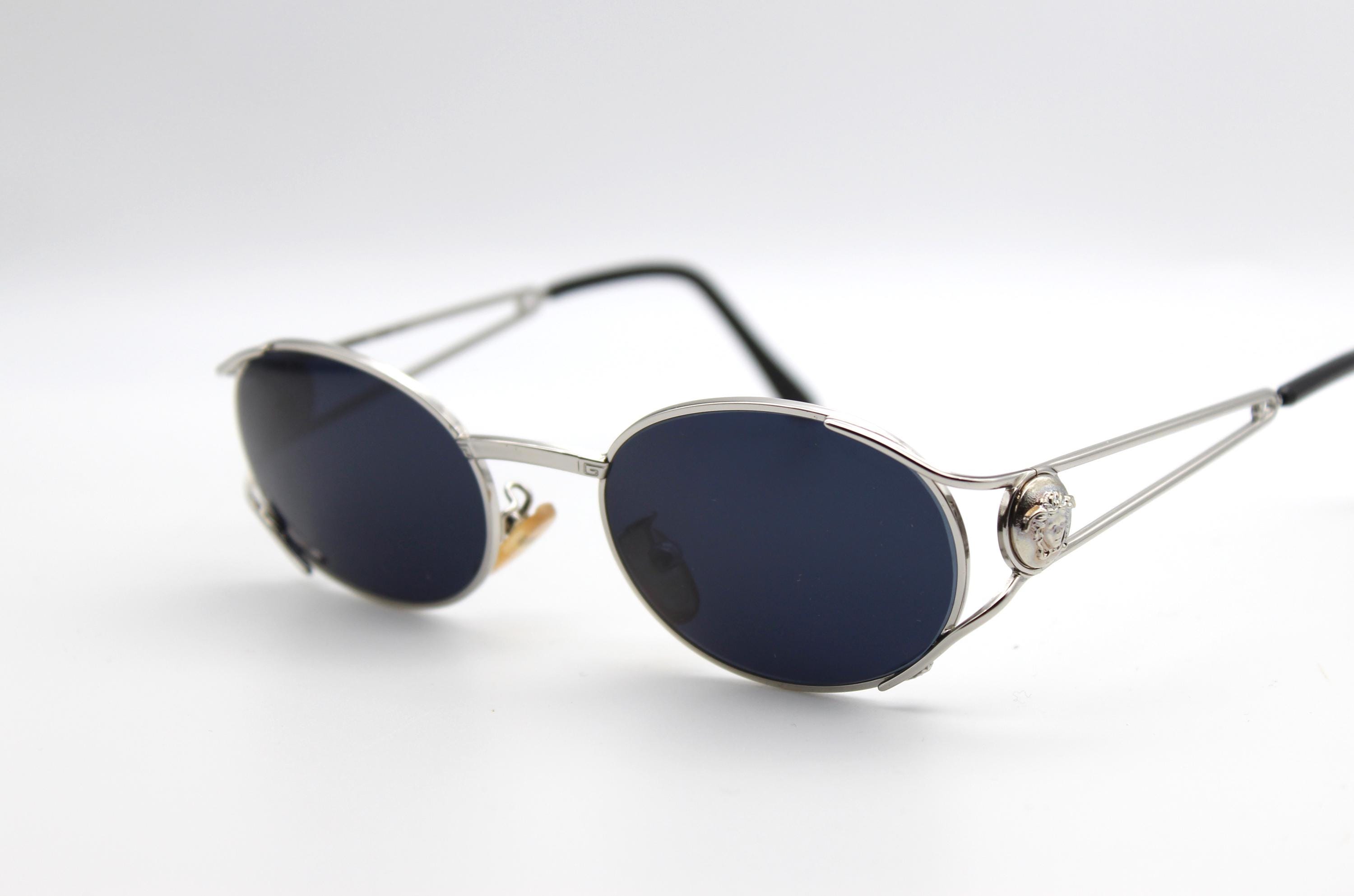 Vintage Eyewear Gianni Versace G98 COL 26M Oval Steampunk Made in