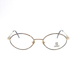 Vintage Eyeglasses Fendi VL7146 Hand made Oval steampunk, Made in Italy New Old Stock