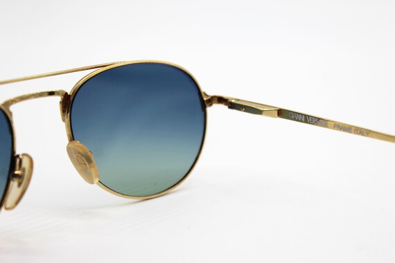 Vintage Sunglasses Gianni Versace V 05 Aviator Go… - image 10