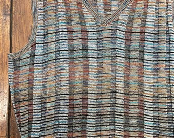 Gilet Missoni Sport Vintage Cotton Sweater, Made in Italy Knitted