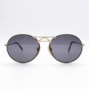 Luxury Vintage Sunglasses Giugiaro G-514 C-1004 Round Steampunk Made in Italy, NOS