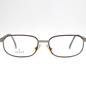 Vintage Eyewear Gucci GG 1249 GP3 Steampunk Square Metal Made in Italy New Old Stock