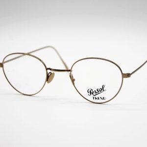 Vintage Eyeglasses Persol Ratti Trend mod. Jule pantos Round metal frame - Made in Italy New Old Stock - including Persol case