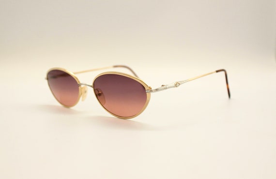 Vintage Sunglasses Escada E002 B47 Oval steampunk… - image 9