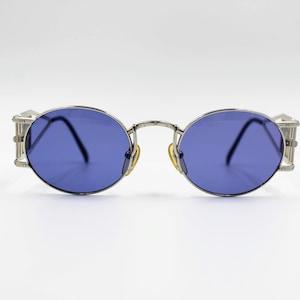 Vintage Sunglasses Jean Paul Gaultier 56 4672 authentic and rare oval round metal frames wiht original lenses Made in Japan New Old Stock