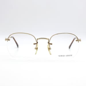 Vintage Eyewear Giorgio Armani 161 743 nylor pantos round metal Made in Italy New Old Stock