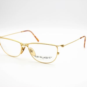 Vintage Eyewear June July Auguste 20-3601 Gold Plated metal designer Made in Japan New Old Stock