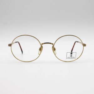 Vintage Eyewear Oliver by Valentino 1344 authentic hand made oval round metal Made in Italy New Old Stock