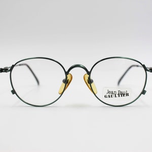 Vintage Eyewear frame Jean Paul Gaultier 55 2172 authentic and rare Pantos Round Metal glasses, Made in Japan New Old Stock