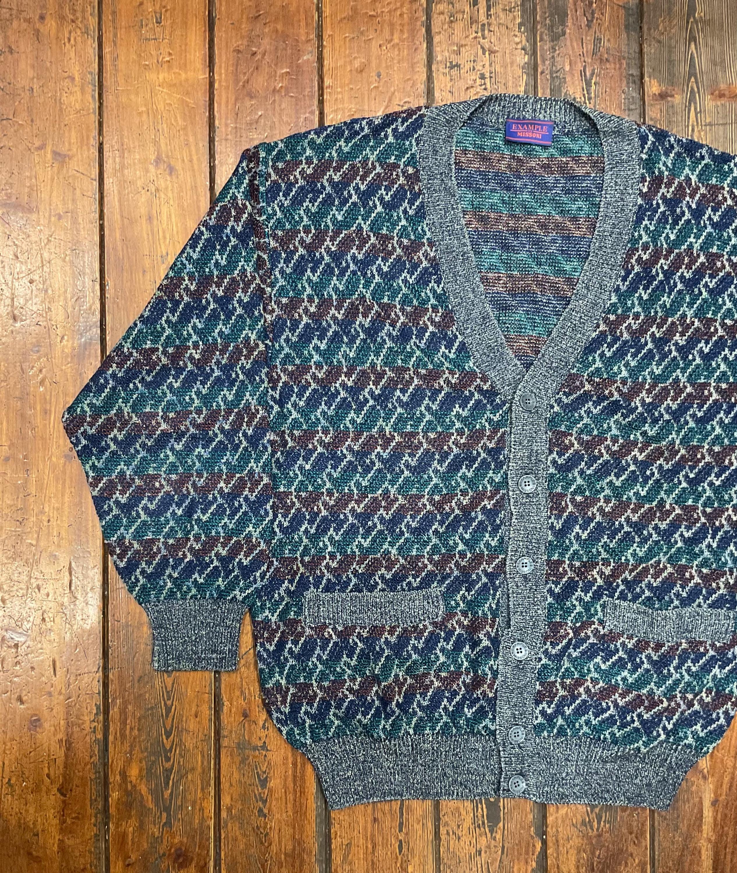 Cardigan Missoni Example Vintage Knitwear Jumper, Made in Cardigan Missoni Example Vintage Knitwear Jumper, Made in