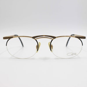 Vintage Eyewear frame Cazal 755 authentic and rare round metal nilor frame wiht original demo lenses Made in Germany New Old Stock