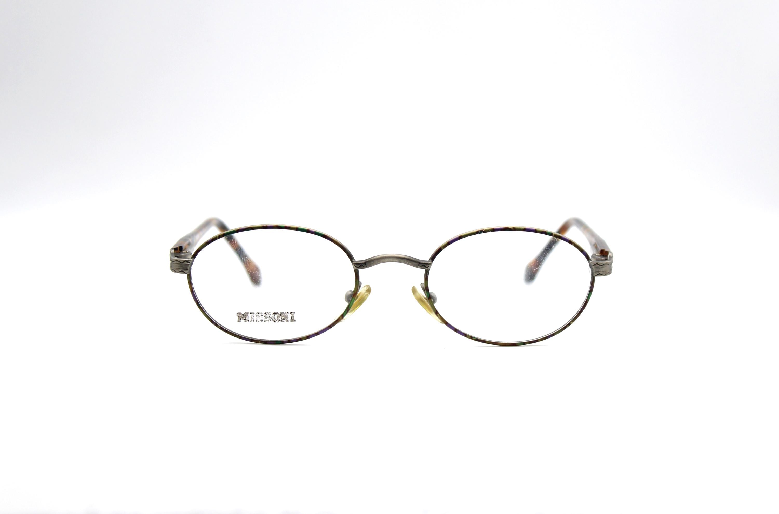 Vintage Eyeglasses Missoni M 385 LY3 Oval Steampunk Made in  display picture 1