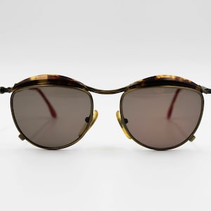 Vintage Sunglasses Jean Paul Gaultier 56 1274 authentic and rare steampunk panto round metal glasses wiht original lenses Made in Japan NOS