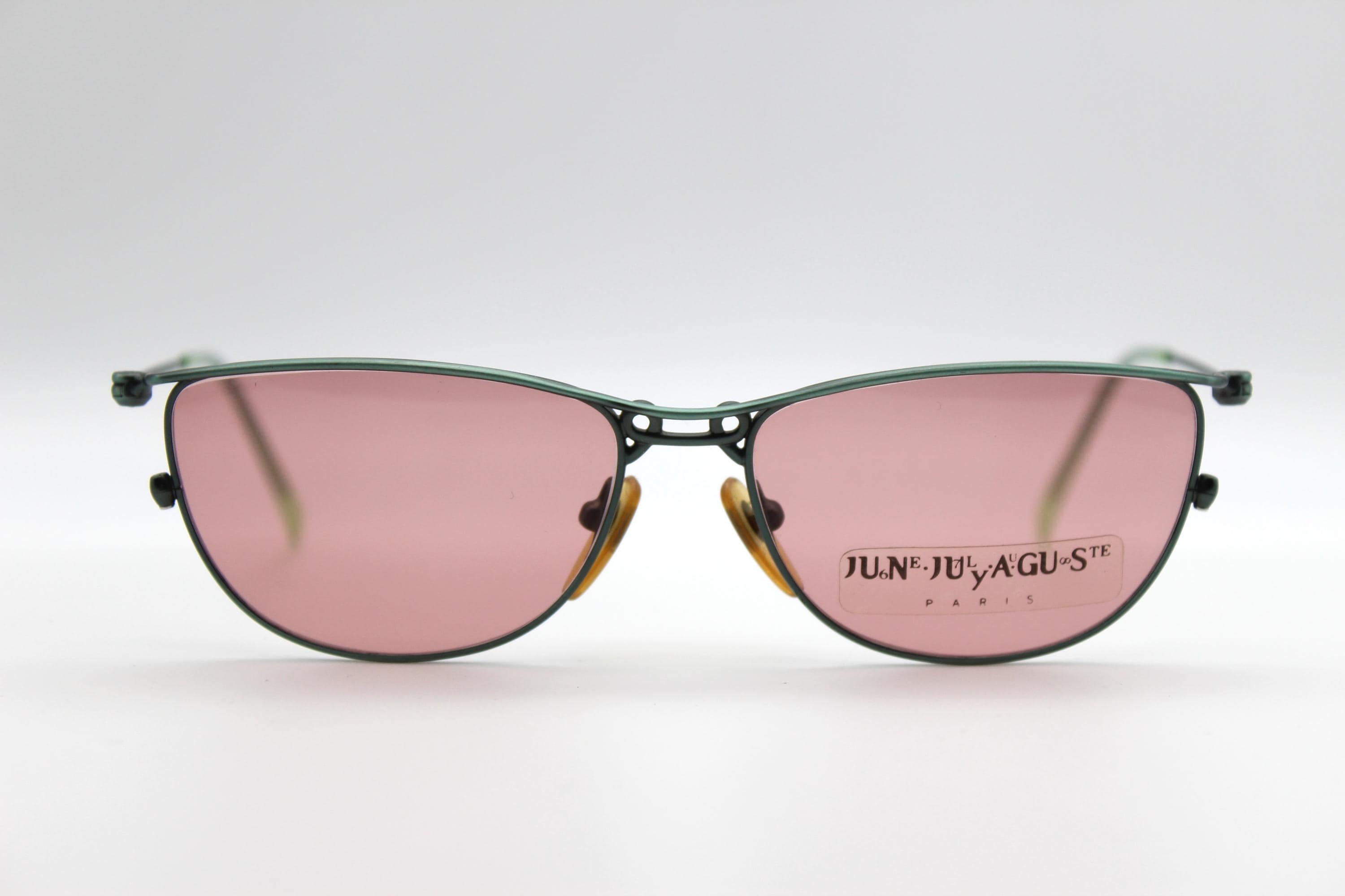 Vintage Sunglasses June July Auguste 20-3601 Cat Eye Metal 