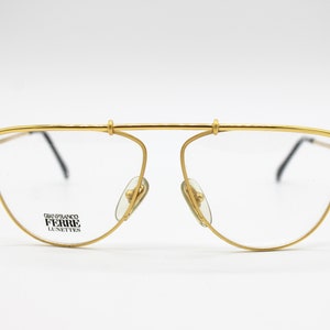 Vintage Eyeglasses Frame Gianfranco Ferrè GFF 53 Hand made steampunk Aviator, Made in Italy New Old Stock by Safilo
