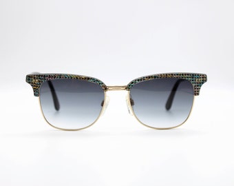 Vintage Sunglasses Luxottica 3063 Clubmaster Made in Italy New Old Stock